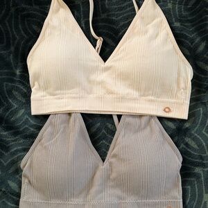 Danskin Cream and Tan Bralette Duo